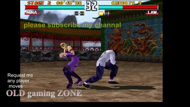 Nina With GUN  JACK Moves Gameplay   Tekken 3 Arcade Version