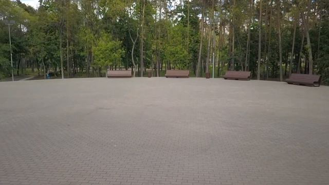 Габионы：Амфитеатр из габионов в городском парке.