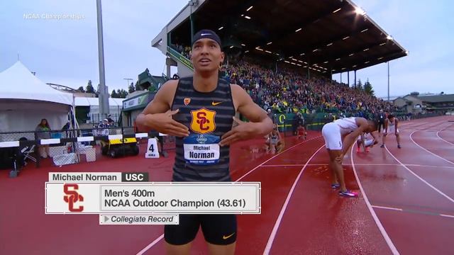 Michael Norman's Record 400m At 2018 NCAA Outdoor Track And Field Championship