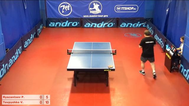 Настольный теннис матч 180719 2  Рязанцев Павел  Товпышко Виктор