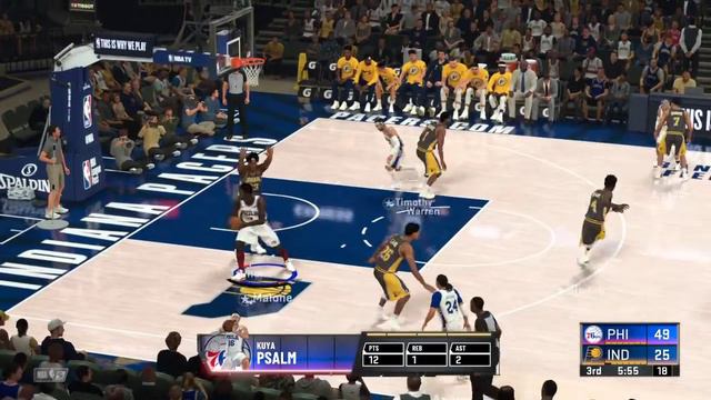 My Team With The Legend Of 76ers Vs Indiana Pacers