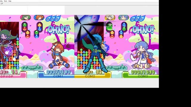 Puyo Puyo 20th Anniversary DS Harsh Satan VS Gallant Arle VS Cold Schezo VS Catatonic Rulue