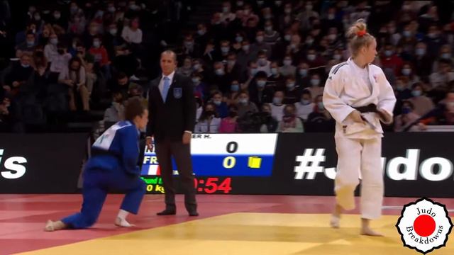 Hilde Jager Vs. Clemence Eme - U70 Womens Judo Grand Slam Paris 2022