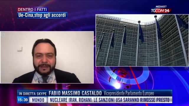Marco Lupis A TgCom24 Del 5 5 2021 Parla Di UE, Cina E USA Con Il Vicepres. Del Parlamento Europeo