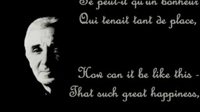 Charles Aznavour C'est Fini