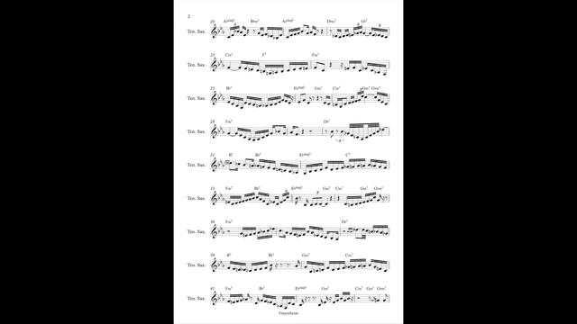 Transcription Of 'On A Misty Night' - John Coltrane