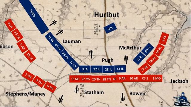 Battle Of Shiloh Part 4, The Peach Orchard | Animated Battle Map