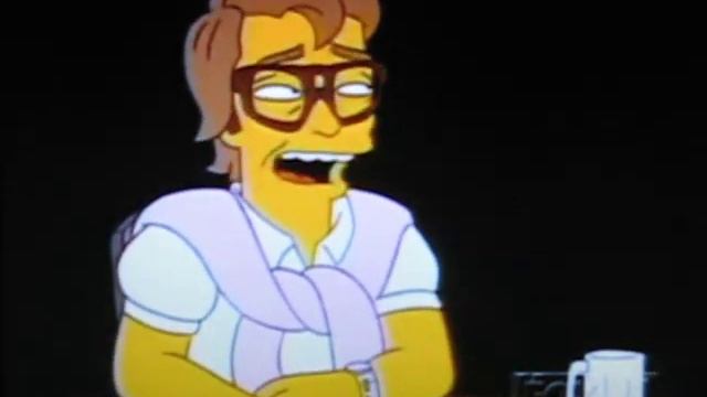 Homer Simpson, Charlie Rose , And Robert Evans S11E19