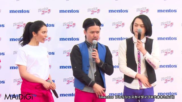 秋元才加、「ピスタチオ」と白目芸を披露！「mentos フレッシュスカイダイブ＠六本木ヒルズ」1　#Sayaka Akimoto　#Pistachio