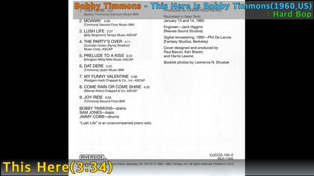 [Jazz] Bobby Timmons - This Here