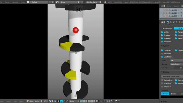 Jogo Helix Jump Simples Feito No Blender 3d