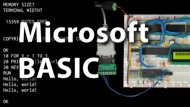 Running MSBASIC On My Breadboard 6502 Computer
