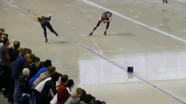 Shani Davis 1000m World Record Attempt 1.07.16 Calgary Oval Finals 15 March 2008