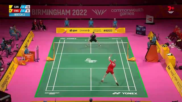 [Badminton Highlights]-Brian Yang (CAN) Vs Toby Penty (ENG)-July 2022 Commonwealth Games Team Event