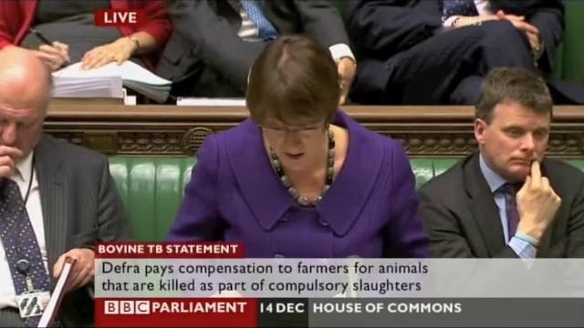 Caroline Spelman Badger Statement 14 Dec 2011