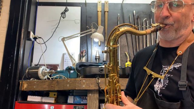 #6534 ADOLPHE SAX TENOR SAXOPHONE #635 Selmer Large Bore FINAL PLAY TEST 01