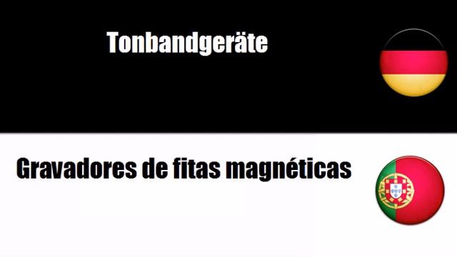Deutsch + Portugiesisch = Equipamento Audiovisual