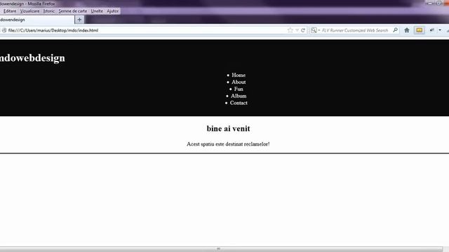 Tutorial Webdesign In Limba Romana Nr 3..Lucrul Cu Css-ul.Designul Propriu Zis