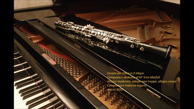 Sonata Per Oboe In D Major Composta E Dedicata Al M°Enio Marfoli Compositore F. Vigoriti  Marzo 202