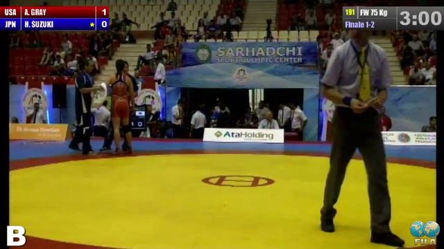 Finale 1-2 Female Wrestling 75 Kg (USA) Adeline Maria GRAY Vs (JPN) Hiroe SUZUKI