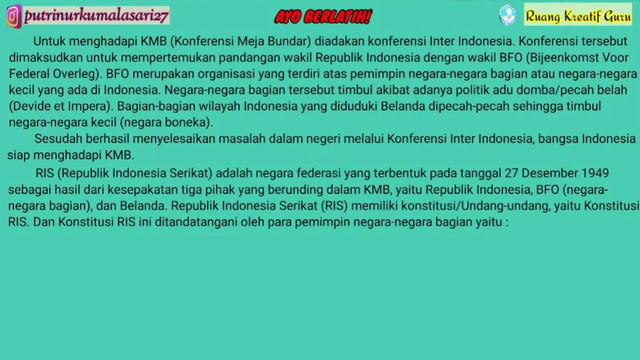 TEMA 7 SUBTEMA 2 PEMBELAJARAN 6 KELAS 5 SD