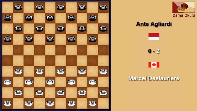 Ante Agliardi (MON) - Marcel Deslauriers (CAN). Draughts World Championship. 1960.