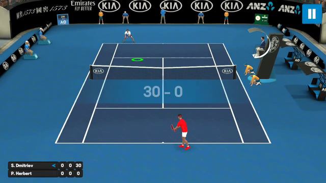 Сергей Дмитриев 1:0 Пьер-Юг Эрбер Открытый чемпионат Австралии по теннису.