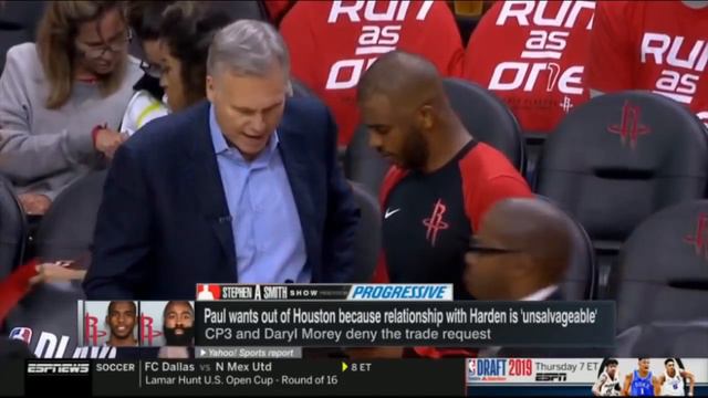 Stephen A. Smith React To CP3 Want Out Of HOU Because Relationship With Harden Is 