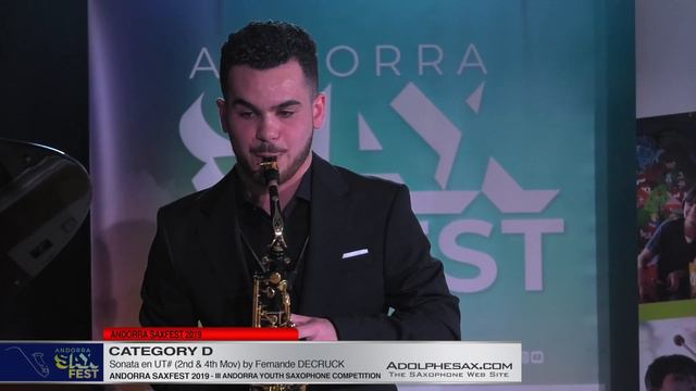 Andorra Saxfest 2019 - Youth Competition - Diego García Vargas - Sonate By Fernande Decruck