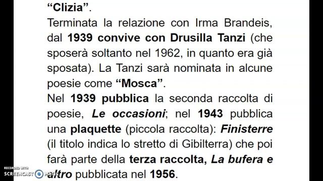 Eugenio Montale: La Vita.