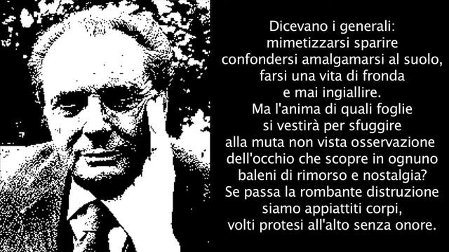 ISTRUZIONE E ALLARME - Una Poesia Di VITTORIO SERENI Musicata Da Joe Natta