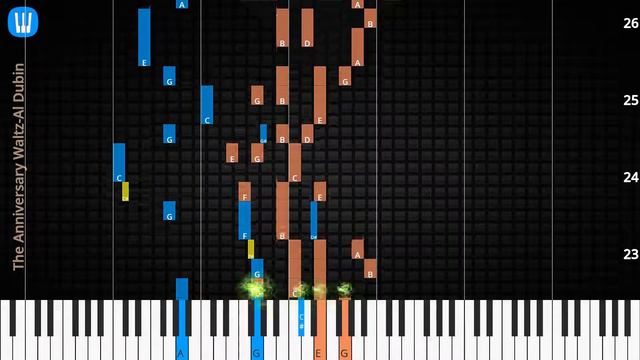 🎹The Anniversary Waltz, Solo & Chord, Al Dubin, Synthesia Piano