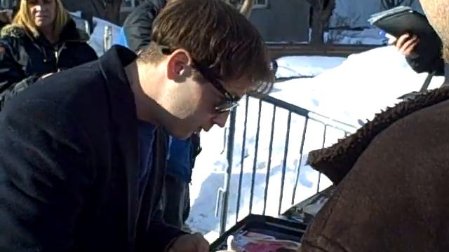 Michael Angarano Signing Autographs Sundance 2011