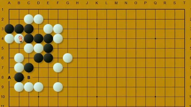 死活妙手179-15:业余2段挑战！白棋A、B两点见合，黑先如何活棋？