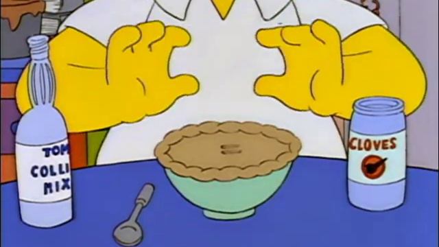 The Simpsons - Cloves..Tom Collins Mix..Frozen Pie Crust