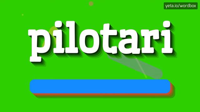 HOW TO PRONOUNCE PILOTARI? #pilotari