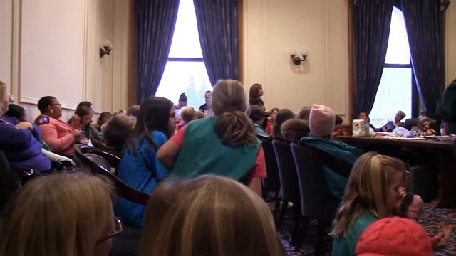 Senator Melisa Franzen With Girl Scouts