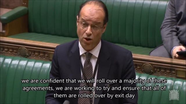 Urgent Question: EU Free Trade Agreements. 24 January 2019.