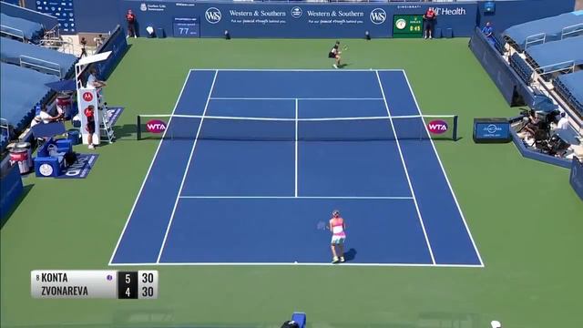 Johanna Konta Vs. Vera Zvonareva | 2020 Cincinnati Third Round | WTA Highlights
