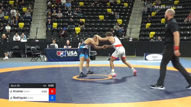 61 Kg Quarterfinal - Josh Kramer, Sunkist Kids Wrestling Club Vs Joshua Rodriguez, NLWC - TMWC