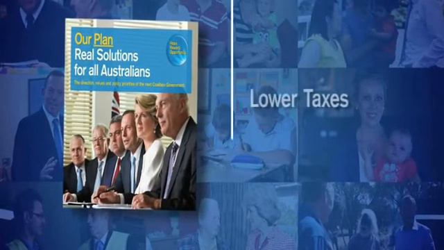 Tony Abbott Our Plan  REAL SOLUTIONS Reminder