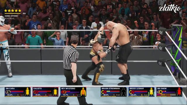 WWE 2K19 - Rey Mysterio & Lucha Dragons Vs. Braun Strowman & Big Show & Brock Lesnar