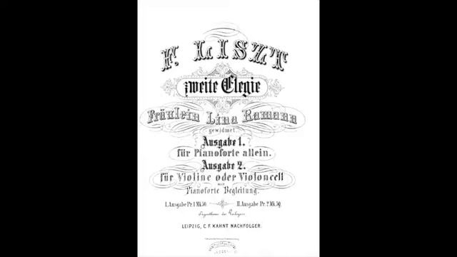 Franz Liszt - Elegy No2 (Zweite Elegie) S.197 - Vera Beths (violin) - Reinbert De Leeuw (piano)