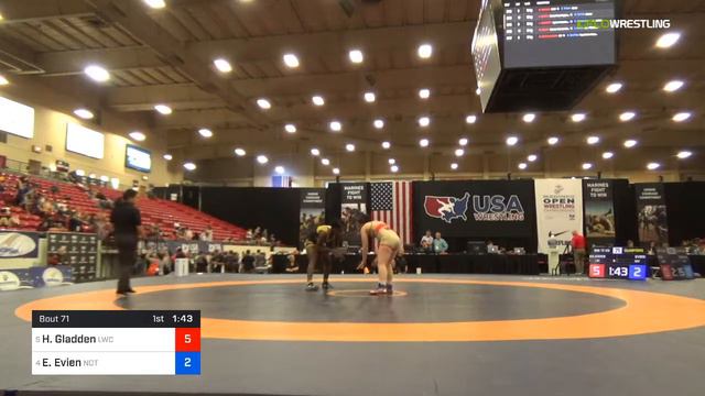 2018 Marine Corps US Open/Senior Women's Freestyle 72 Quarters - Hannah Gladden (LWC) Vs. Evonne E