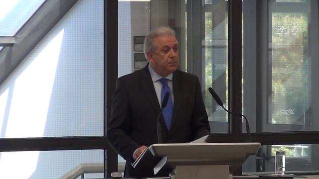EU Commissioner Avramopoulos At The American College Of Greece (1/3)