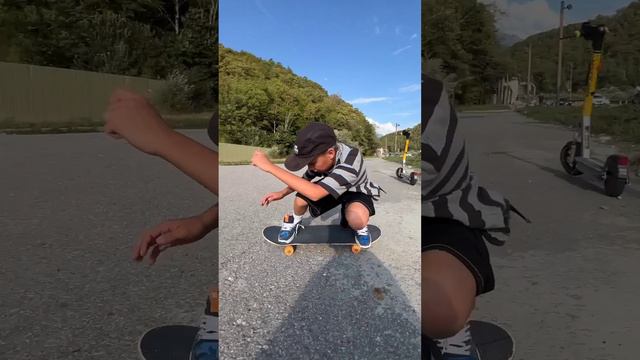 Алишер и Артемий на улицах Красной поляны🛹