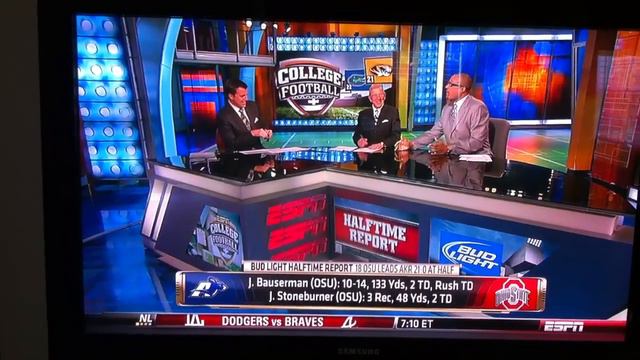 Lou Holtz Calls Mark May An Idiot During Halftime Show