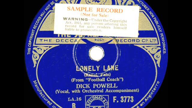 1933 Dick Powell - Lonely Lane