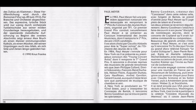 N°2 Allegro Con Moto - Eight Pieces For Clarinet, Viola & Piano Op.83 -   Paul Meyer & Gérard Causs