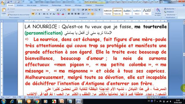 شرح Antigone Scène 5 Antigone Et La Nourrice